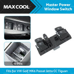 Master Power Window Switch for VW Golf Jetta Passat Tiguan (2007–2021)
