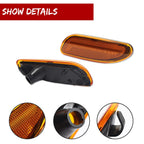 Pair Amber Front Side Marker Lights for Mercedes-Benz W203 C-Class