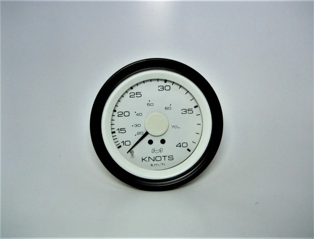 Medallion SS-124-30W Gauge Kit for 0-40 Knots, White Face, Black Bezel
