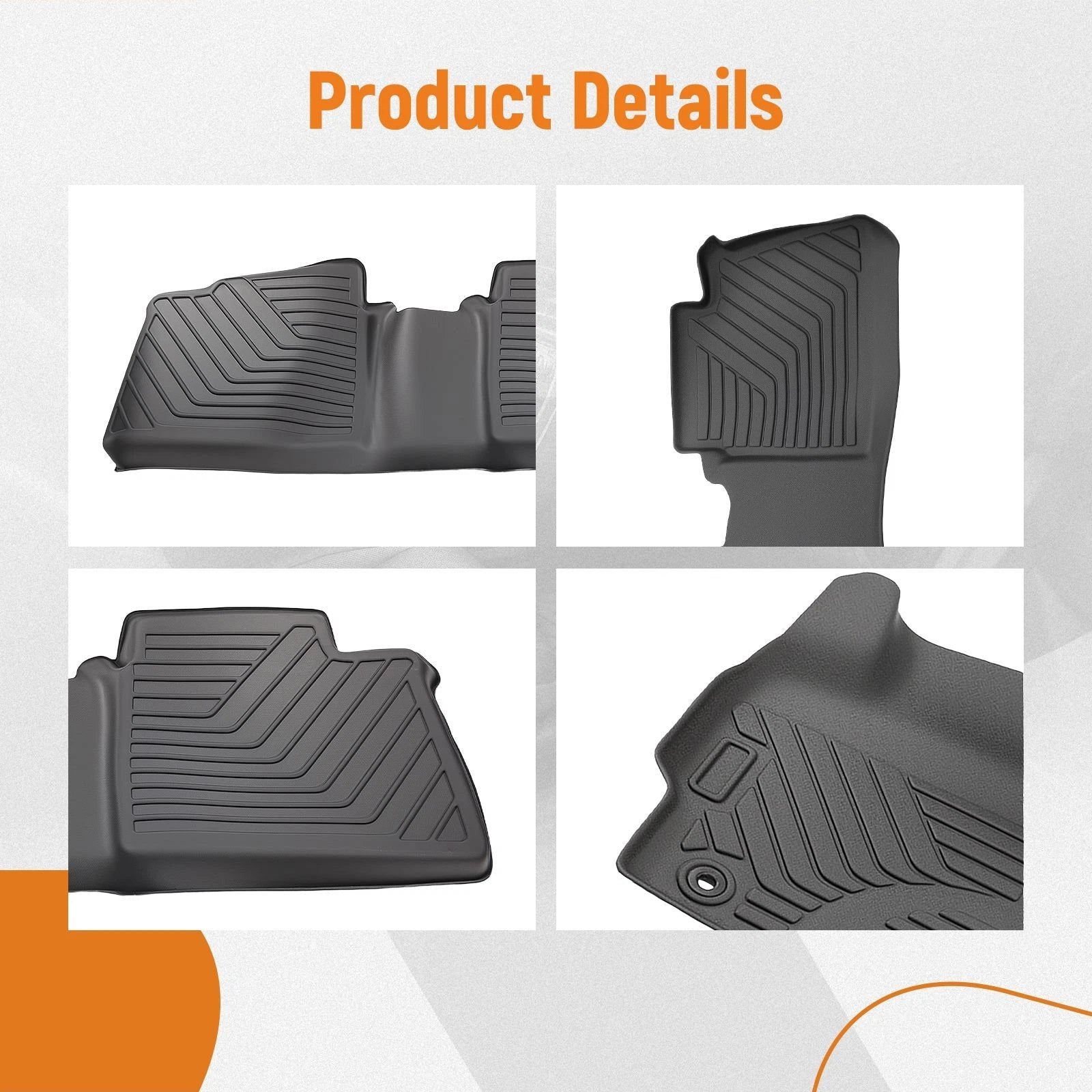 Set of 4 All Weather Floor Mats Liner for Toyota Corolla (2014–2019)