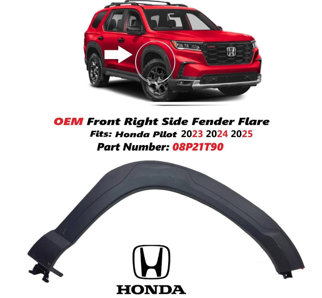 Front Right Fender Flare Wheel Arch Molding for Honda Pilot (2023–2025) 08P21T90