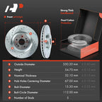 Drilled Brake Rotors & Ceramic Pads for Mercedes-Benz W164 (2006–2011)