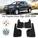 Set of 4 Molded Splash Guards for Toyota Hilux Vigo 4WD (2005–2014)