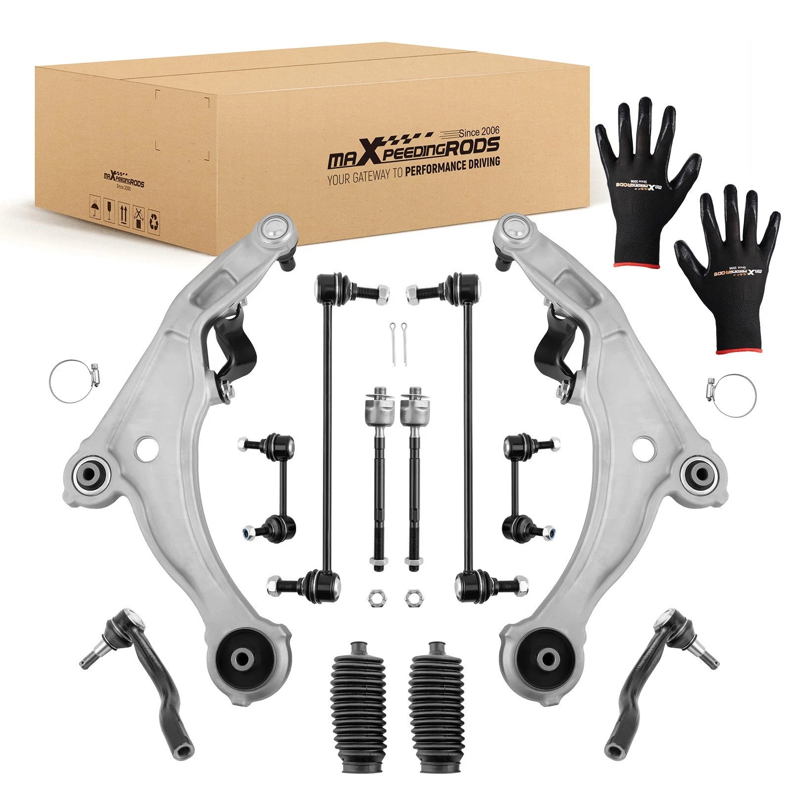 Front Lower Control Arm Tie Rod Sway Bar Link Set for Nissan Maxima (2009–2014)