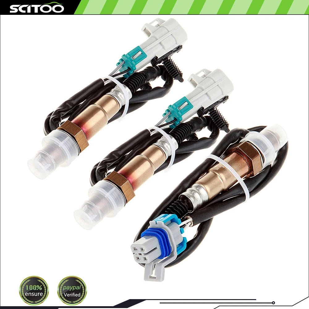 3pcs Oxygen Sensor Set for Cadillac DeVille Seville 2001–2002 4.6L V8