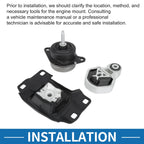 Engine Motor Trans Mount Set for Ford Explorer 2.0L 2.3L (2012–2019)