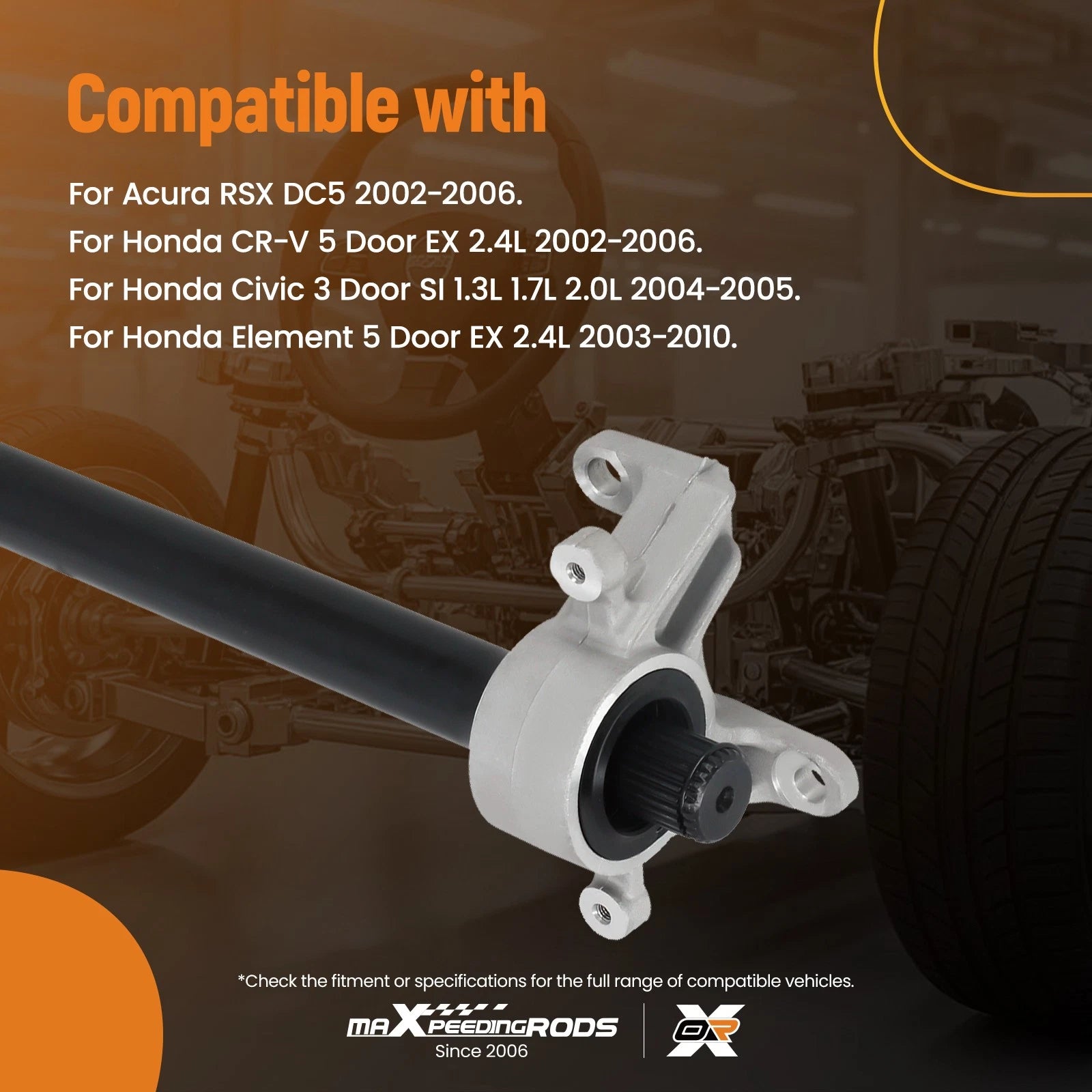CV Intermediate Shaft for Acura RSX Type-S (2002–2006) 44500-SCV-A00