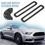 2pcs Carbon Fiber Side Air Outlet Sticker Trim for Ford Mustang (2015–2020)