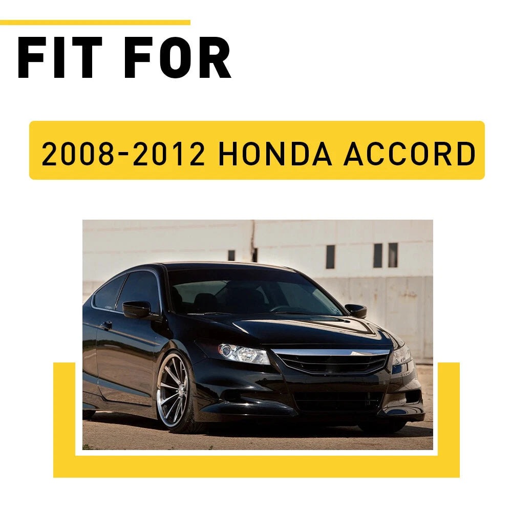 Leather Door Armrest Cover & Base Lid for Honda Accord (2008–2012) Black