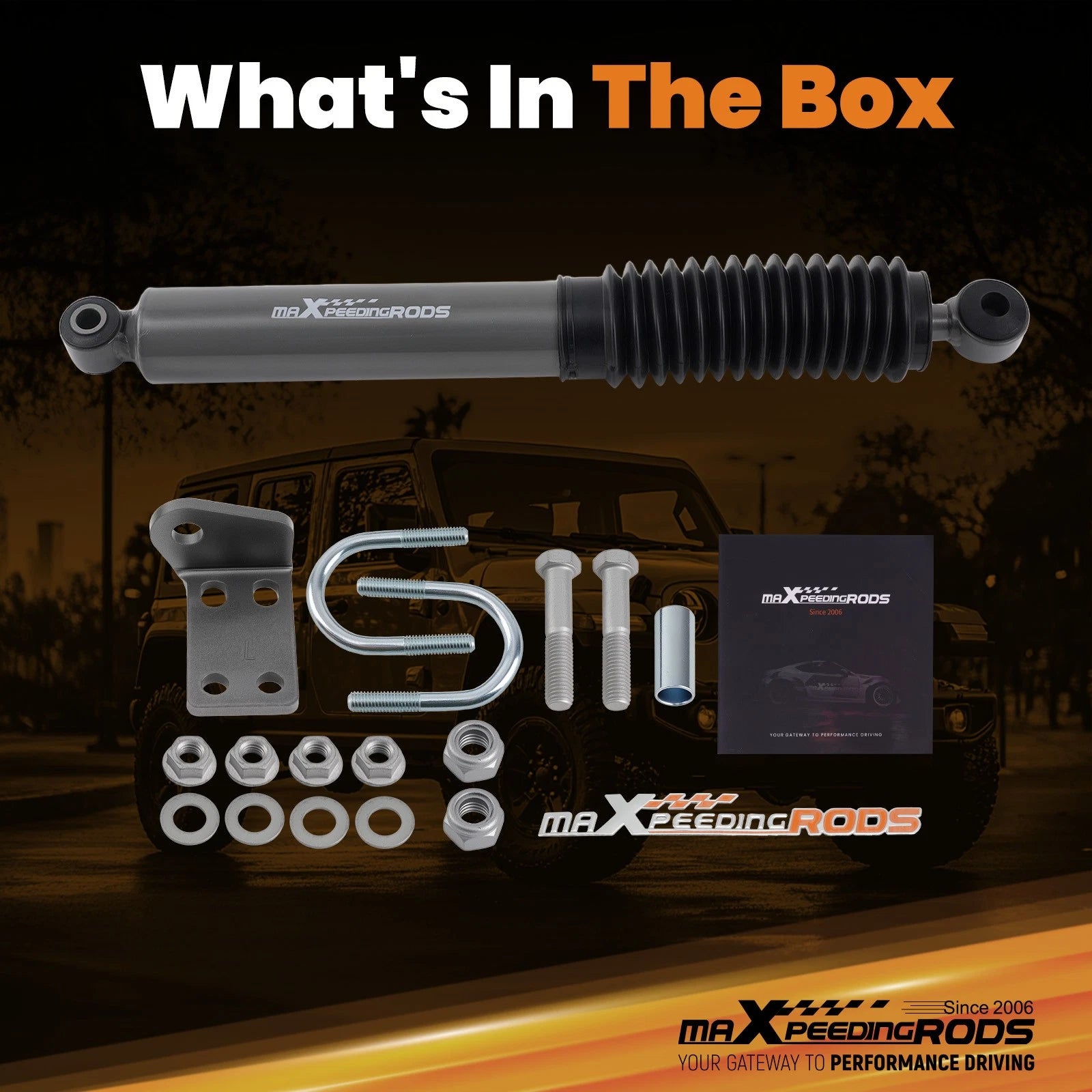 Steering Stabilizer Kit for Jeep Wrangler JK Unlimited (2007–2018)