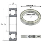 Deep Groove Ball Bearing P5 for Scooter Skateboard Wheel (75x105x16mm)