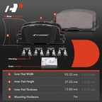 Rear Ceramic Brake Pads for Toyota Camry Highlander Lexus (2002–2006)