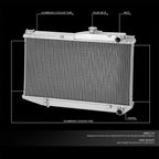 2X Full Aluminum Racing Radiator for Toyota Corolla AE86/4AGE (1984–1987)