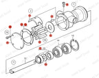Water Pump Repair Kit for Volvo Penta MD1B MD2B AQD2B MD3B MD5 (21951368)