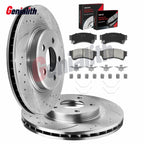 Set of 4 Front Disc Rotors & Ceramic Brake Pads for Fusion MKZ Zephyr Milan (2006–2012)