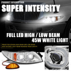 LED DRL Projector Headlights + Side Marker for International 4300 4400 4100 (2002–2016)