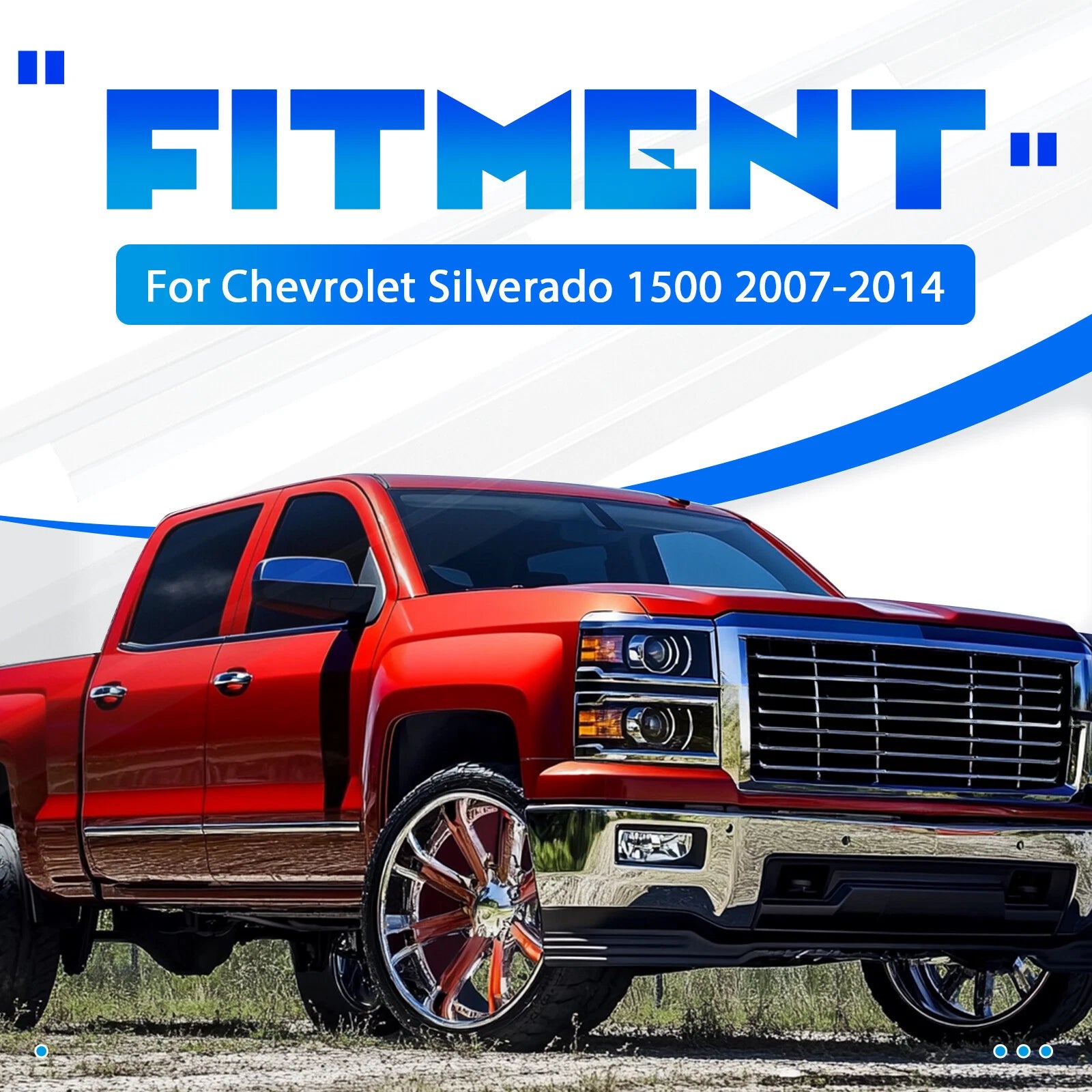 3X Tailgate Wing Spoiler for Chevy Silverado (2007–2014)