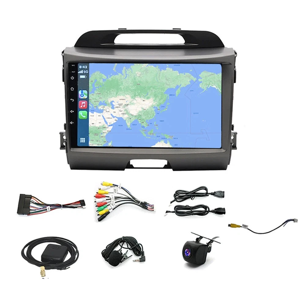 9 Inch Wireless CarPlay Android 14 GPS Head Unit for Kia Sportage (2016–2022)