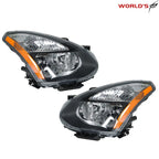 Headlight for Nissan Rogue (2008–2015) Black Housing Halogen RH+LH