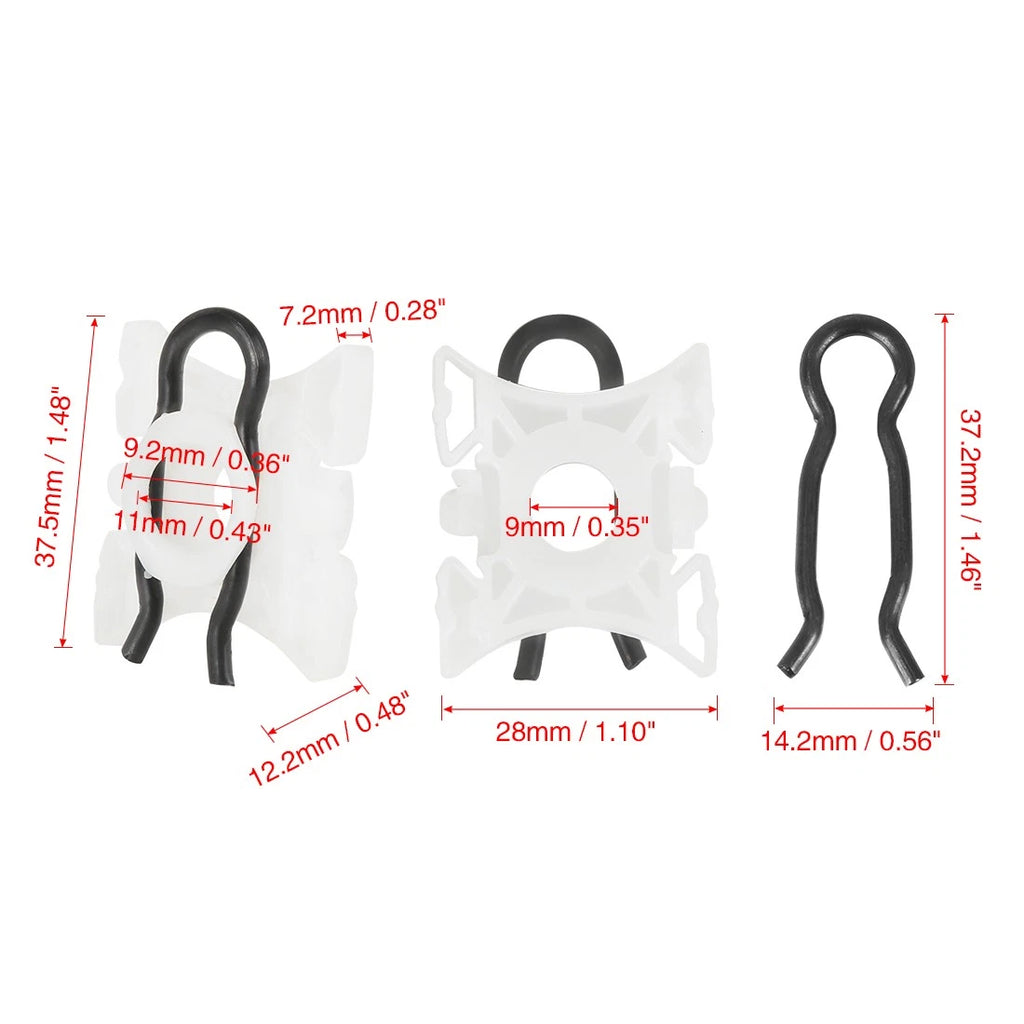 2X Window Regulator Sliding Pivot Clips for BMW E32 (1989–1994) 51321938884