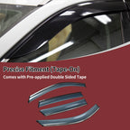 Set of 4 Window Deflectors for Mazda CX-5 (2017–2024) Black Vent Visors