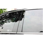 Set of 6 Black Pillar Door Posts Trim Covers for Honda Civic (4dr)