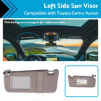 Left Side Sun Visor Gray for Toyota Camry Aurion (2007–2011) 7432006780B0