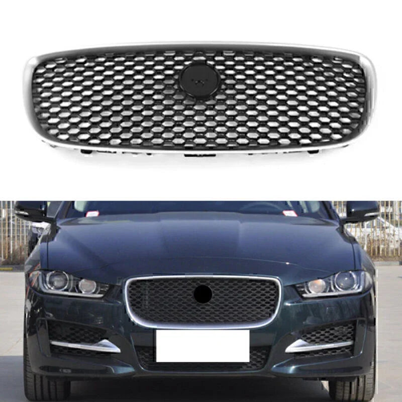 Matte Silver Upper Grill Mesh for Jaguar XF XFR (2016-2020)