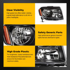 Set of 2 Headlight Assemblies for Honda Pilot (2012–2015) Black Housing