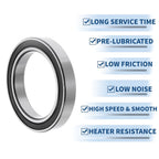Deep Groove Ball Bearing 6912DDU for Scooter Skateboard (60x85x13mm)