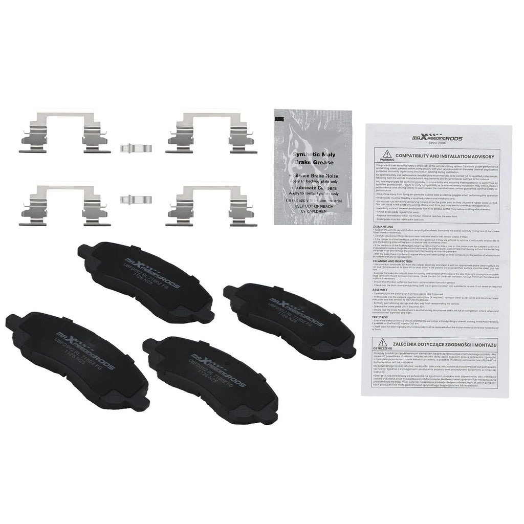 Front Ceramic Brake Pads Kit for Chrysler 200 (2011–2014) Dodge Avenger (2008–2014)