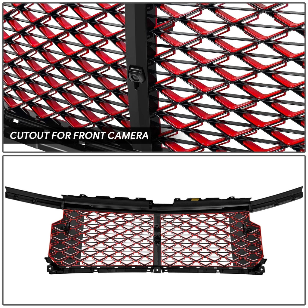 Front Badgeless Diamond Mesh Grille for Chevrolet Silverado 1500 (2022–2026)