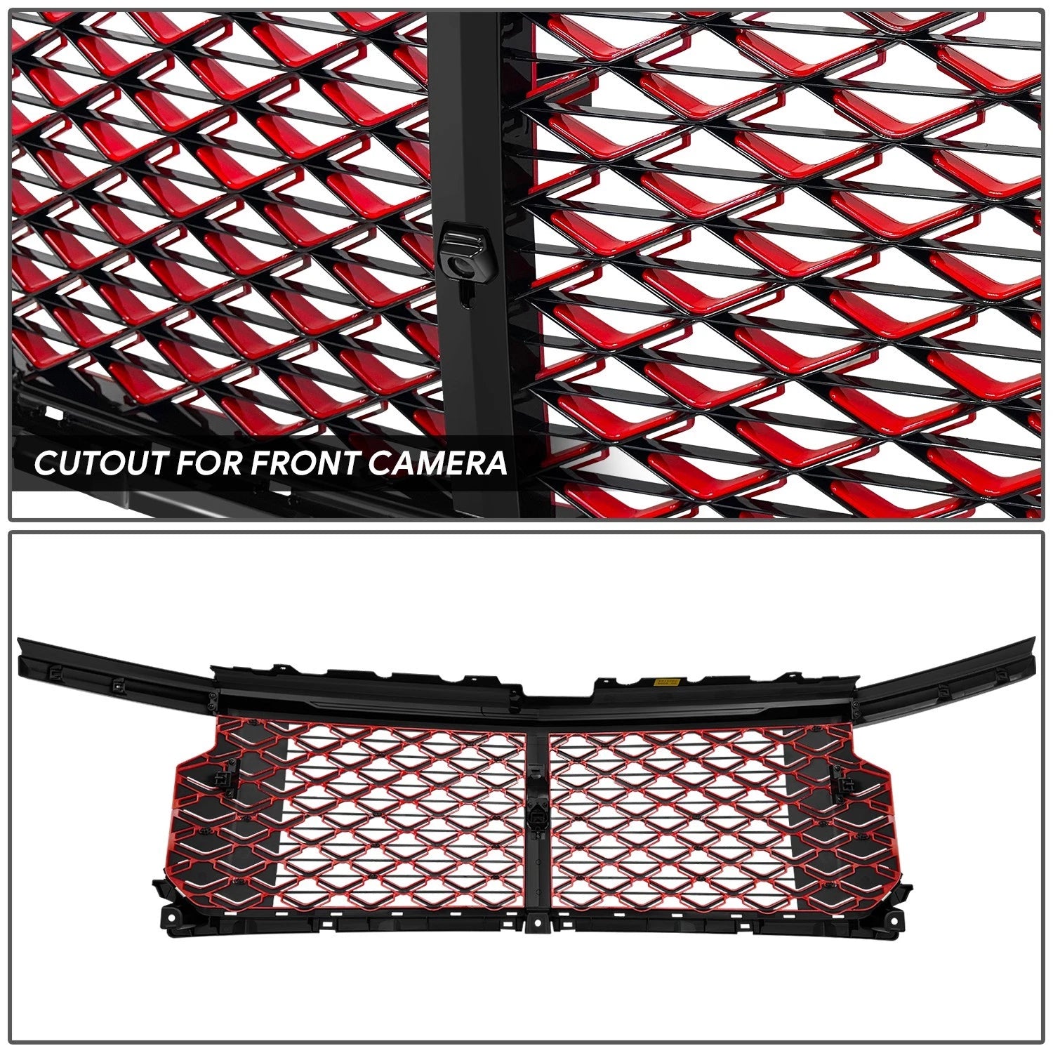 Front Badgeless Diamond Mesh Grille for Chevrolet Silverado 1500 (2022–2026)