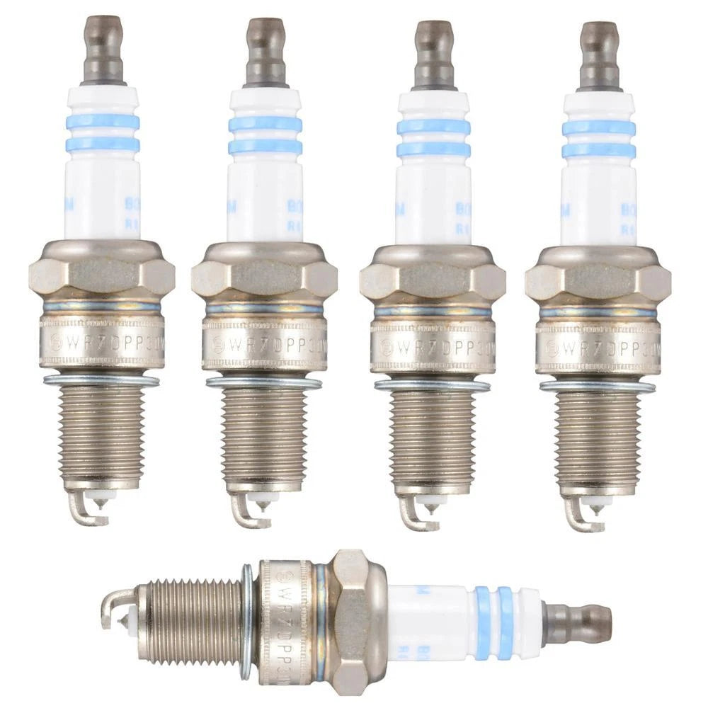 Set of 5 Bosch Laser Platinum Pre-Gapped Spark Plugs for VW 2.5 (2005–2010)
