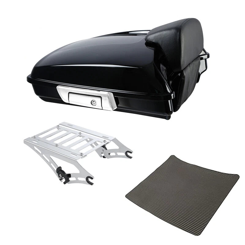 5.5" Trunk Backrest Pad Mount Rack for Harley Touring FLHT (2014–2026)