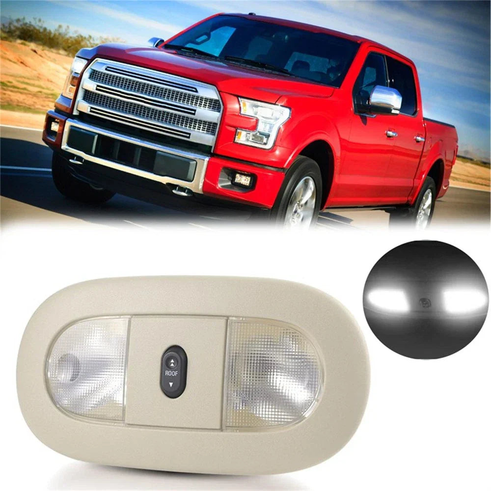 LED Front Overhead Console w/ Dome Map Lamp & Sunroof Switch for Ford Super Duty