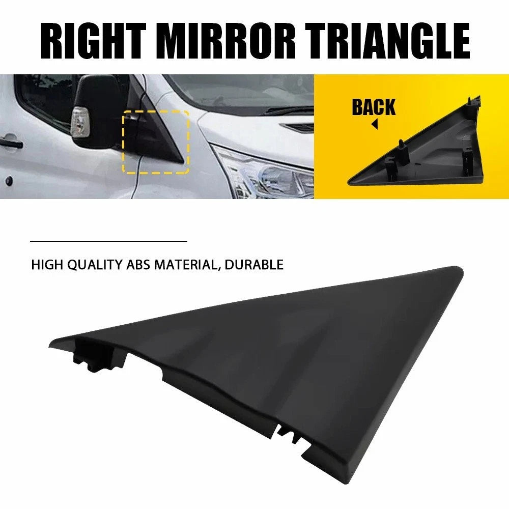 Black Passenger Side Mirror Fender Corner Cover Trim for Ford Transit (2014–2020)