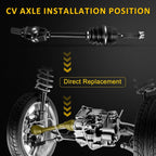 2Pcs Front CV Axle Shaft for Polaris Sportsman 400 600 700