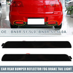 2X Smoked LED Rear Bumper Reflector Tail Light for Mazda 3 (2005–2009)