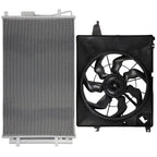 AC condenser and cooling fan assembly for Hyundai Santa Fe Sport (2013–2018)