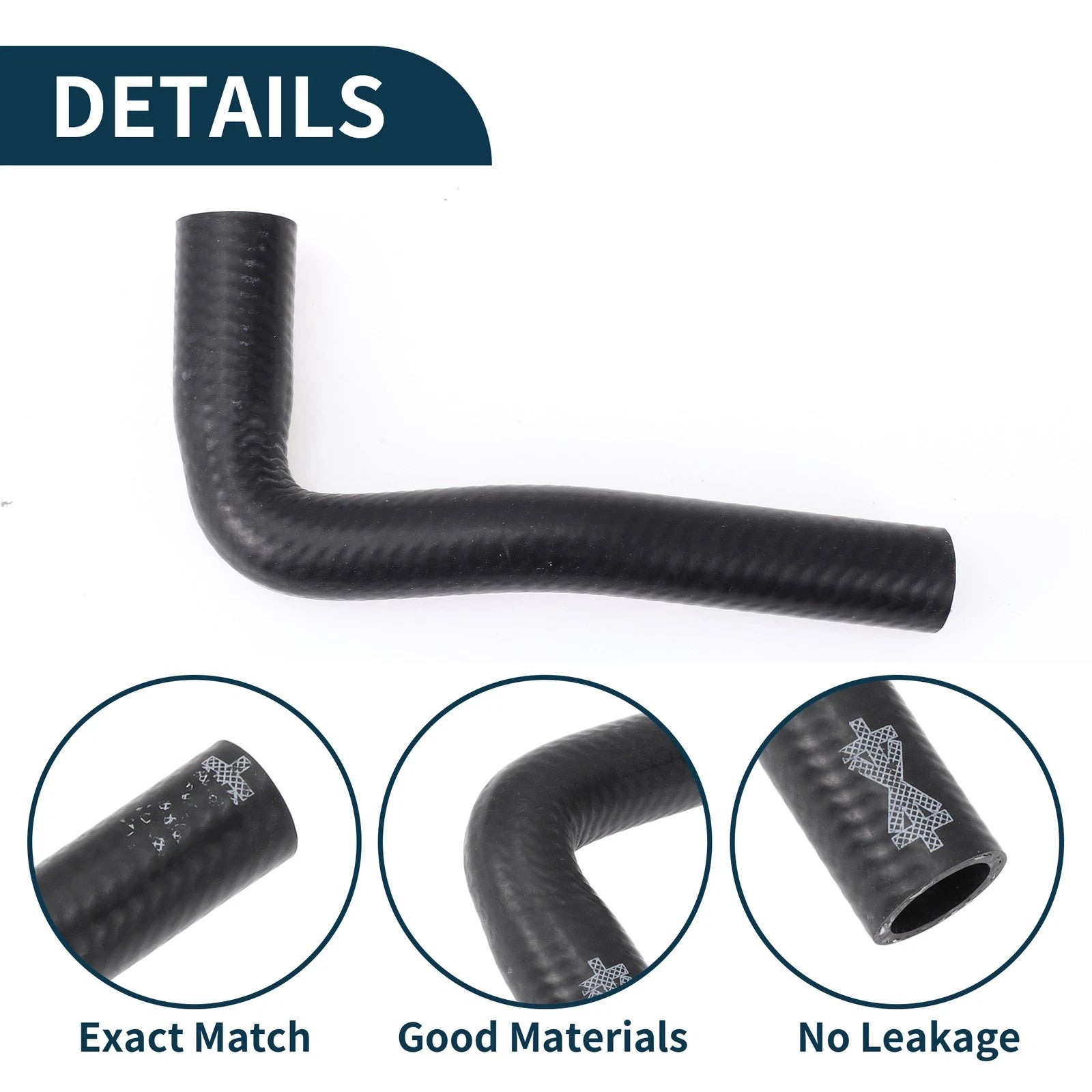 Radiator Hose Coolant Pipe for Audi A6 (2007–2013) No. 06E121058E Rubber Black