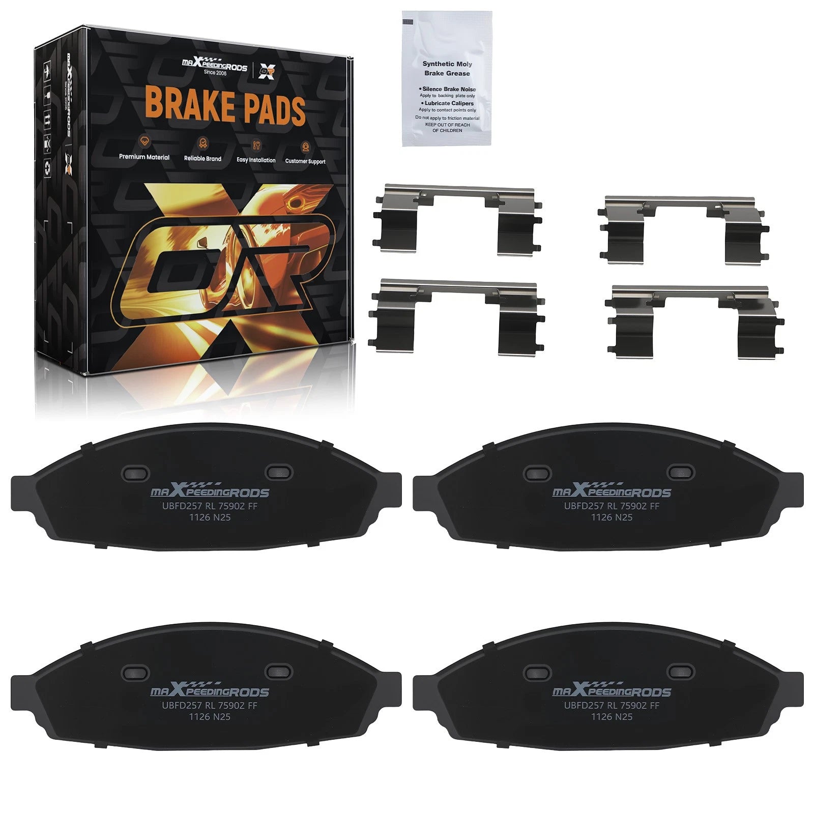 Front Ceramic Brake Pads Kit for Mercury Grand Marquis/Marauder (2003–2011)