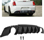Black Dual Exhaust Rear Bumper Lip Diffuser for Chrysler 300 (2015–2023)