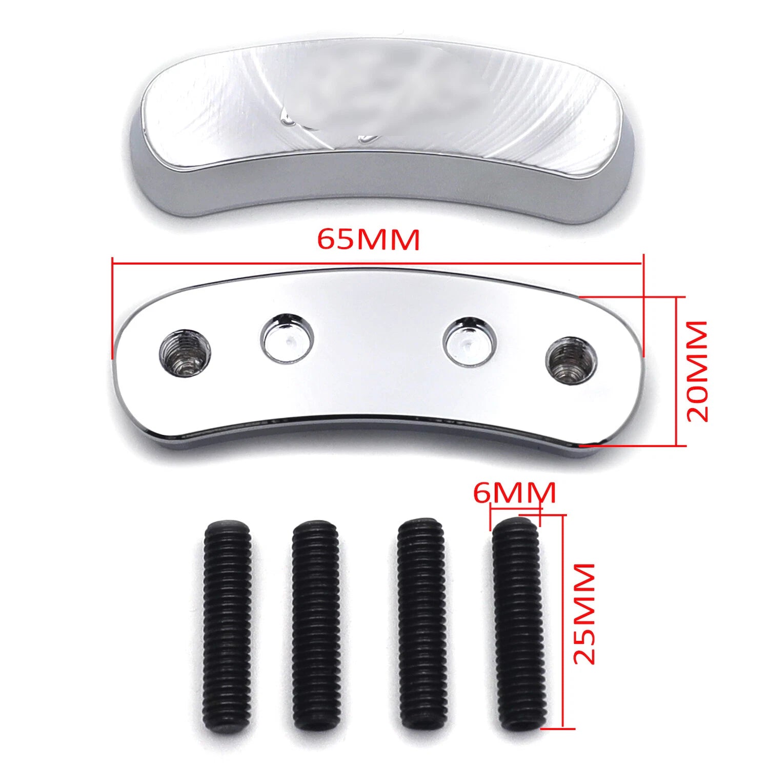 Chrome Mirror Block Off Base Plates for Kawasaki Ninja ZX-10R (2011–2015)