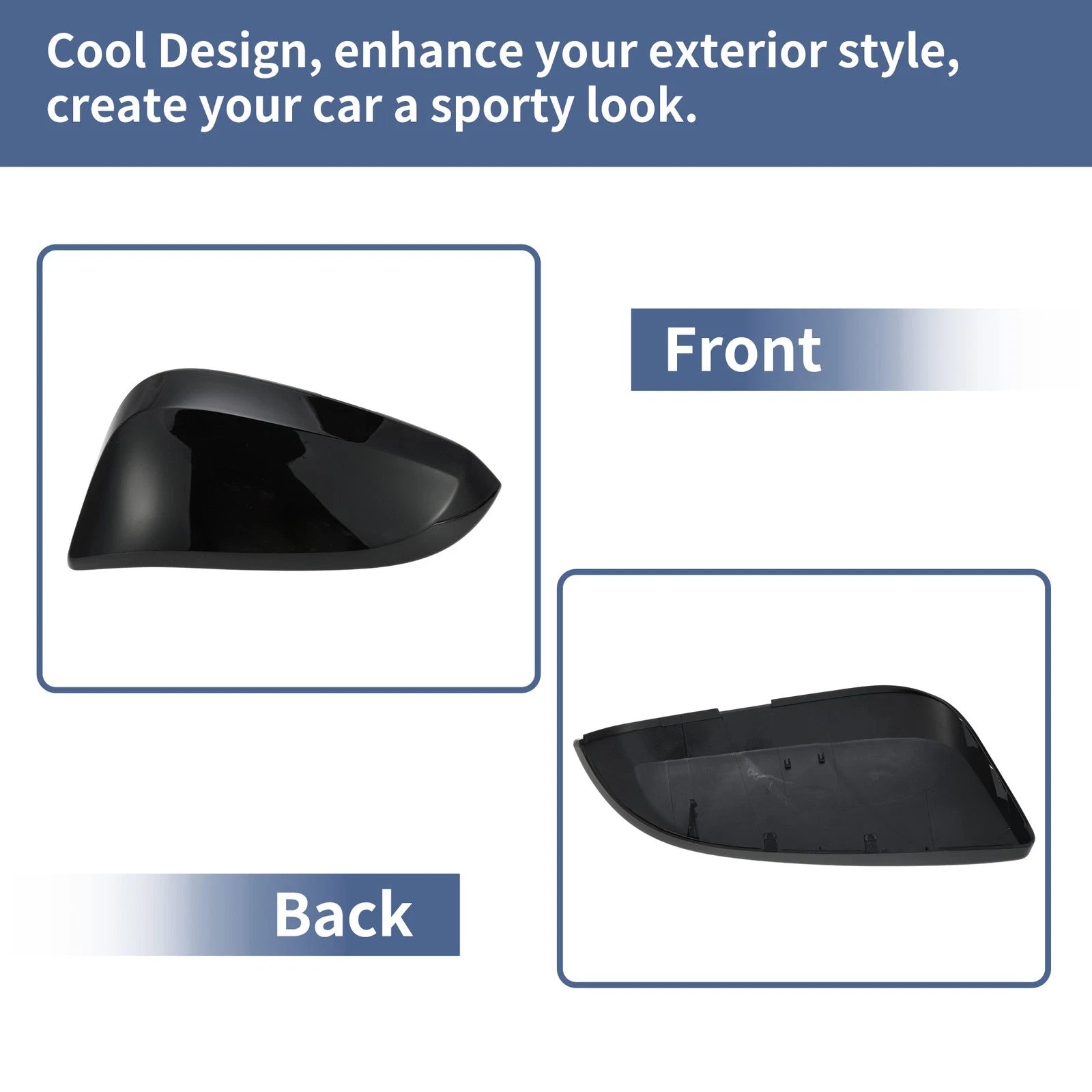 Left Side Mirror Cover Cap for Toyota 4Runner (2010–2023) Gloss Black