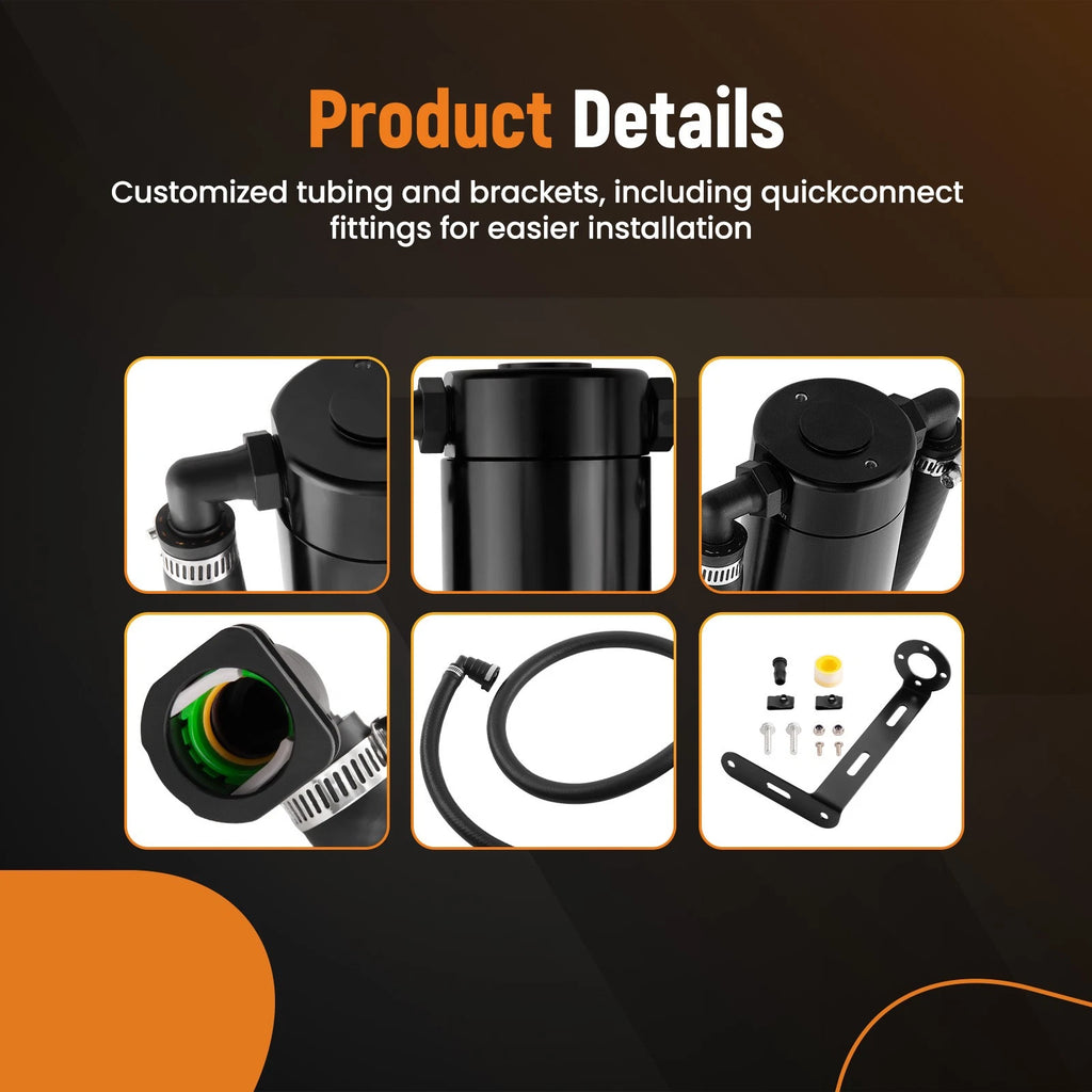 Oil Catch Can for Ford F150 (2011–2023) Black EcoBoost
