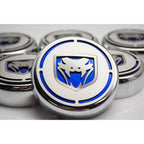 Cap Covers w/Orange Carbon Fiber Fangs Inlay&Brushed Accent for 2003-2006 Viper