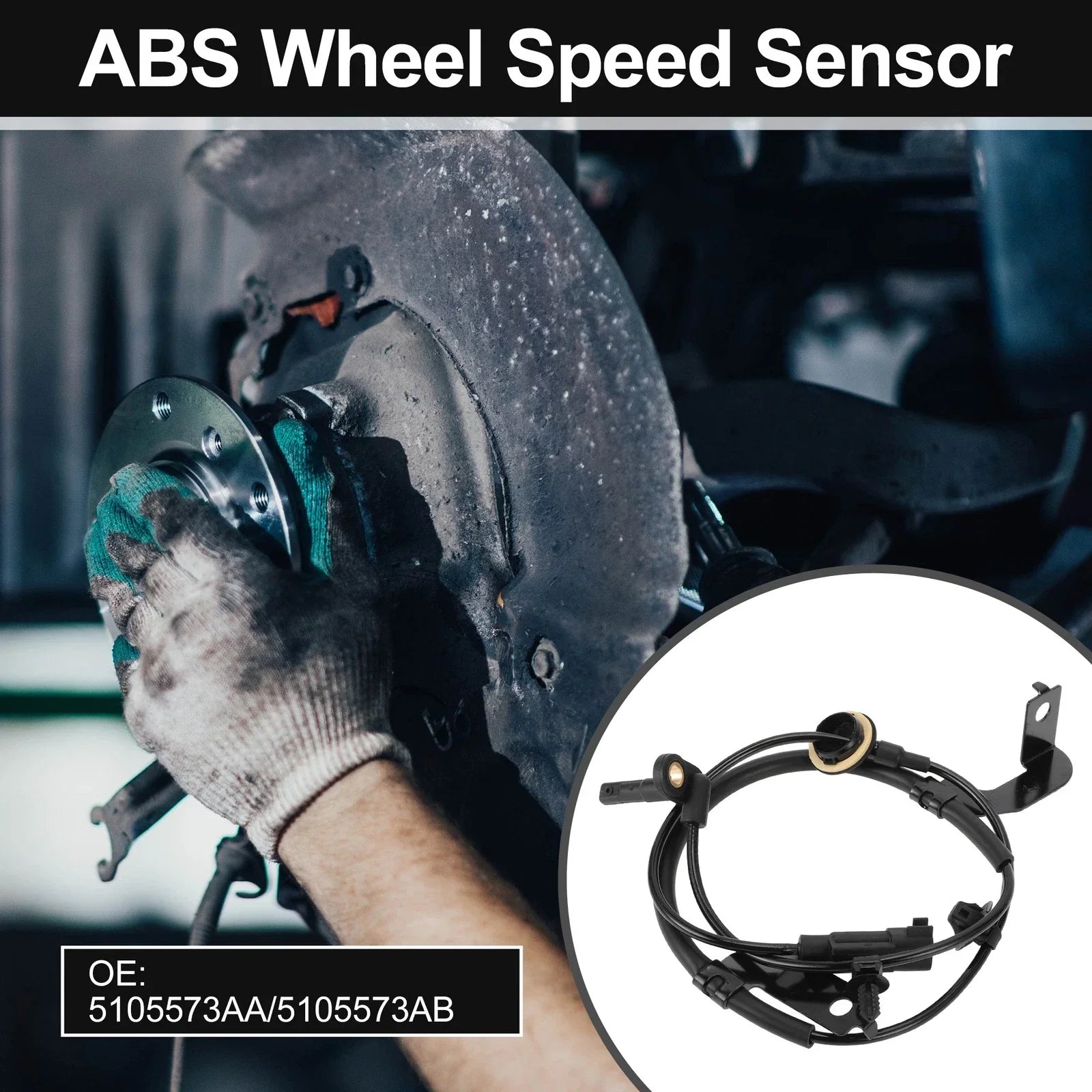 ABS Wheel Speed Sensor Kit for Dodge Caliber 2007-2012 1 x Front Left