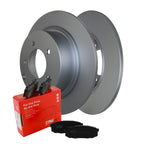 Rear Brake Kit 302mm Disc Rotors & TRW Pro Ceramic Pads for Chrysler Dodge Jeep