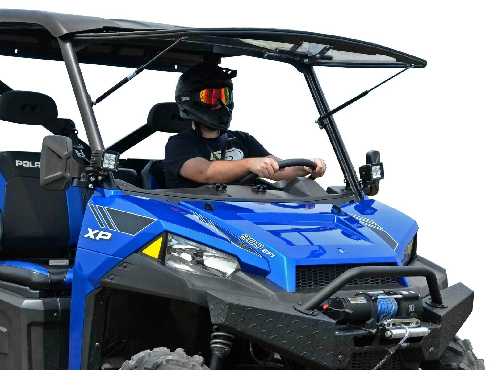 Scratch Resistant Flip Windshield for Polaris Ranger XP 900 / Crew (2013–2021)